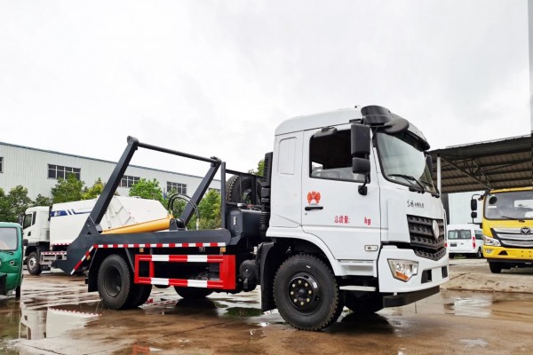 国六【10立方】东风D3专用底盘 摆臂垃圾车